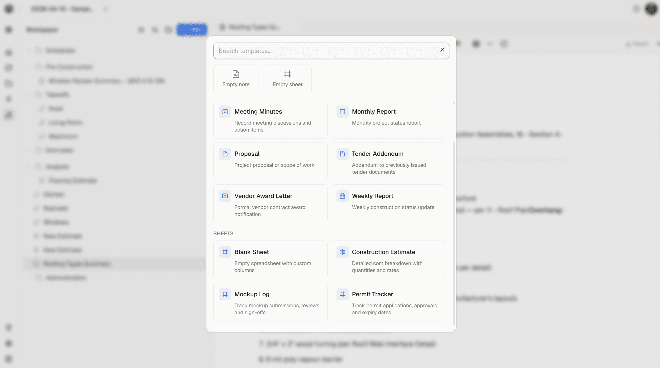 A Unified Construction Workspace