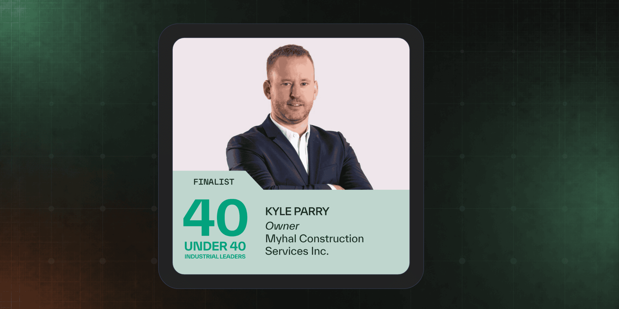 Kyle Parry Named Finalist in SiteMedia’s 40 Under 40